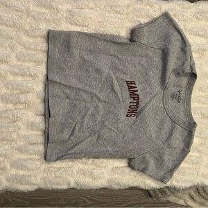Brandy Melville Gray Short Sleeve Tee Casual Cotton Blend